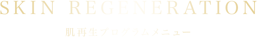 肌再生プログラムメニュー